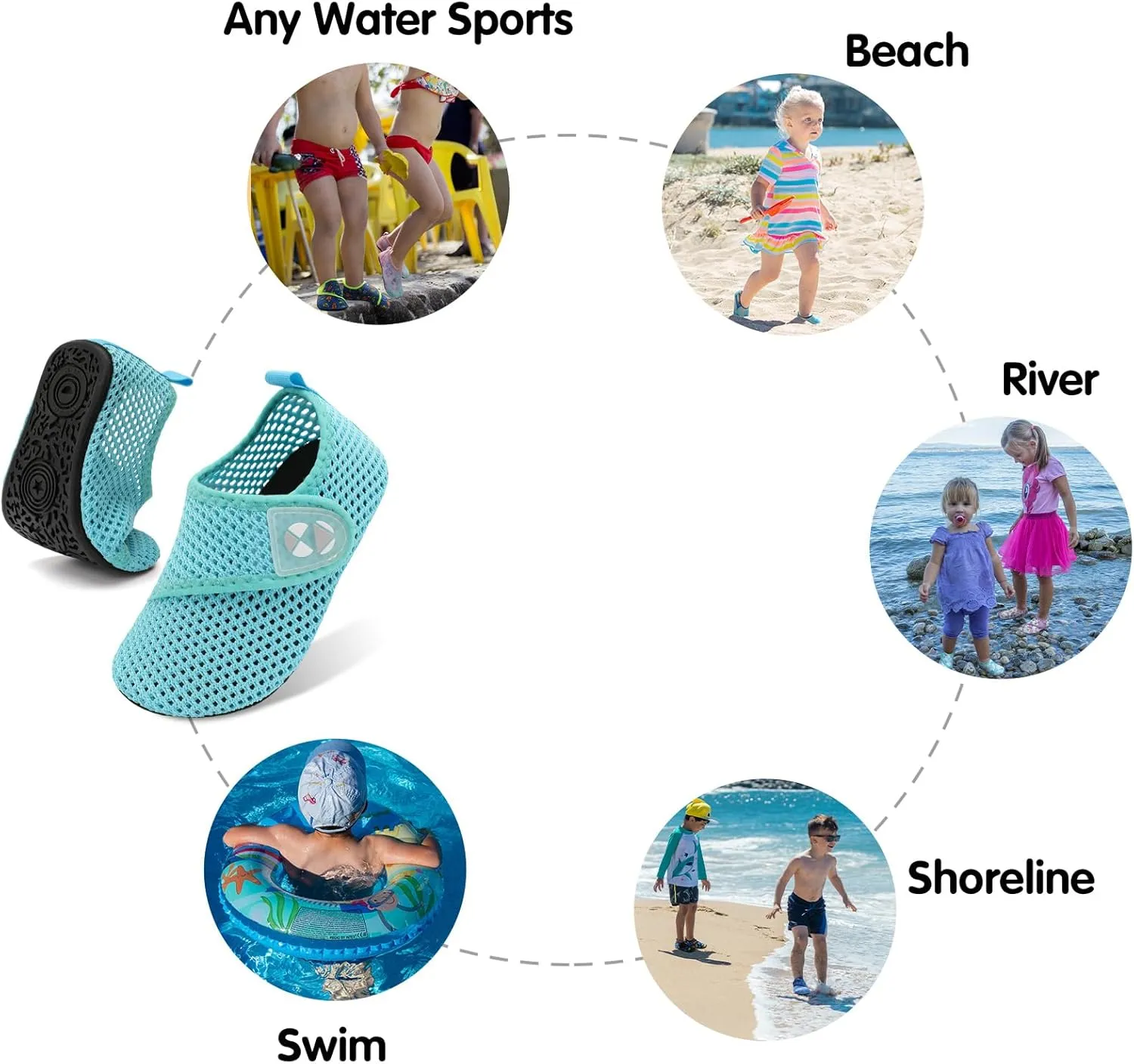 Centipede Demon Kids Water Shoes Boys Girls Breathable Swim Pool Shoes Quick Dry Toddler Aqua Socks Barefoot Beach Sandals for Outdoor Water Sports Little/Big Kids