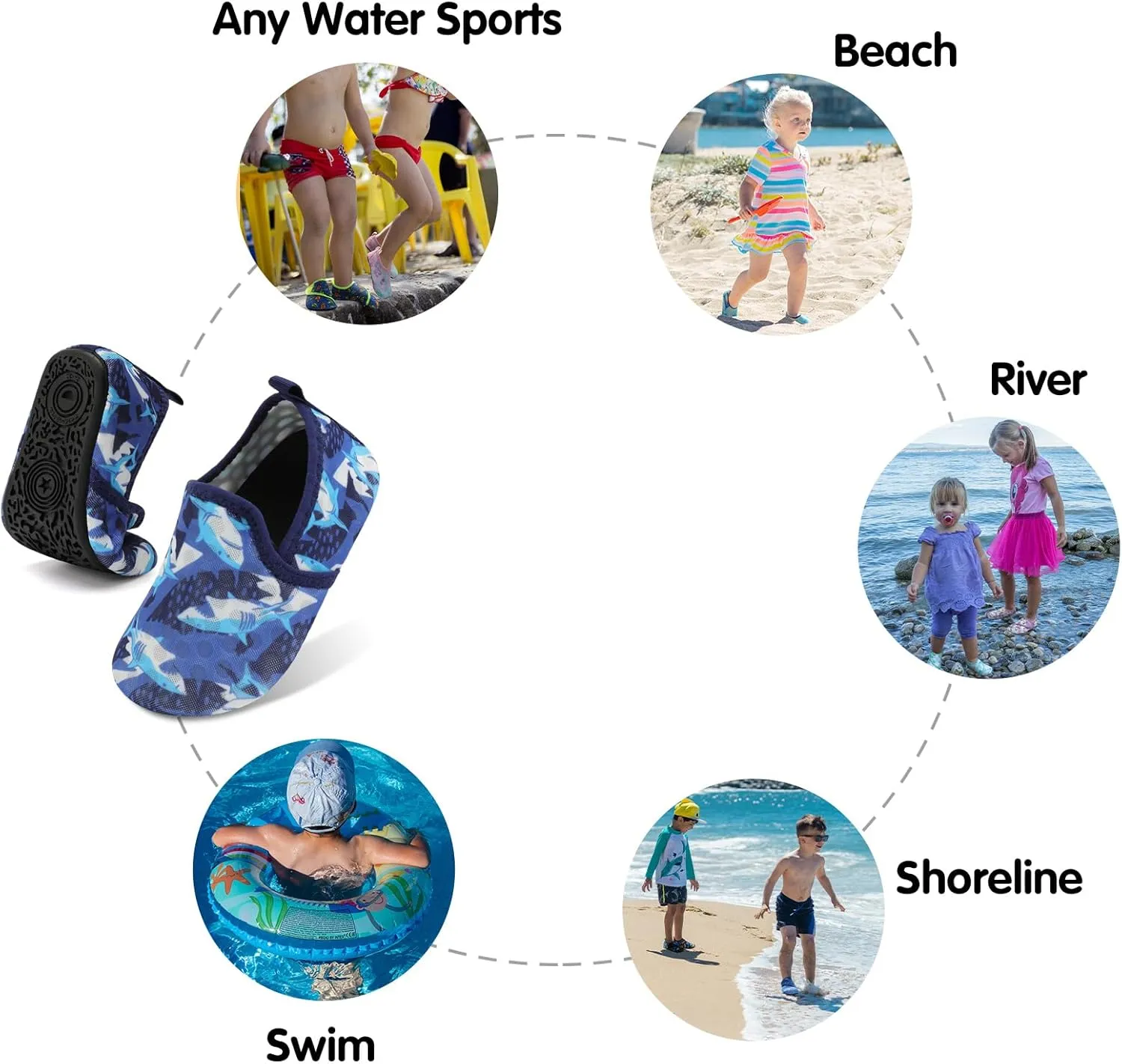 Centipede Demon Toddler Water Shoes for Girls Boys Kids Baby Beach Swim Aqua Socks Quick Dry Summer Sandals for Pool Outdoor Sports Barefoot Sock Shoe Rubber Soles Slippers