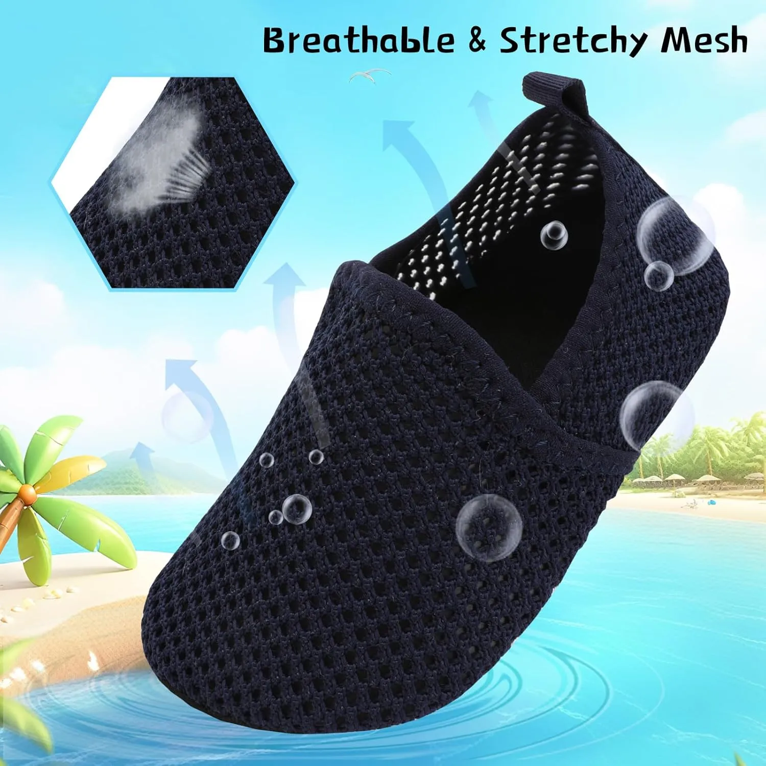 Centipede Demon Toddler Water Shoes for Girls Boys Kids Baby Beach Swim Aqua Socks Quick Dry Summer Sandals for Pool Outdoor Sports Barefoot Sock Shoe Rubber Soles Slippers