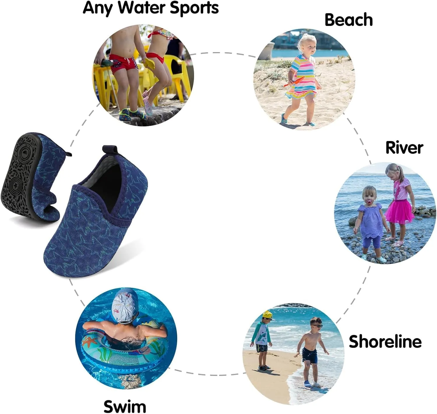 Centipede Demon Toddler Water Shoes for Girls Boys Kids Baby Beach Swim Aqua Socks Quick Dry Summer Sandals for Pool Outdoor Sports Barefoot Sock Shoe Rubber Soles Slippers