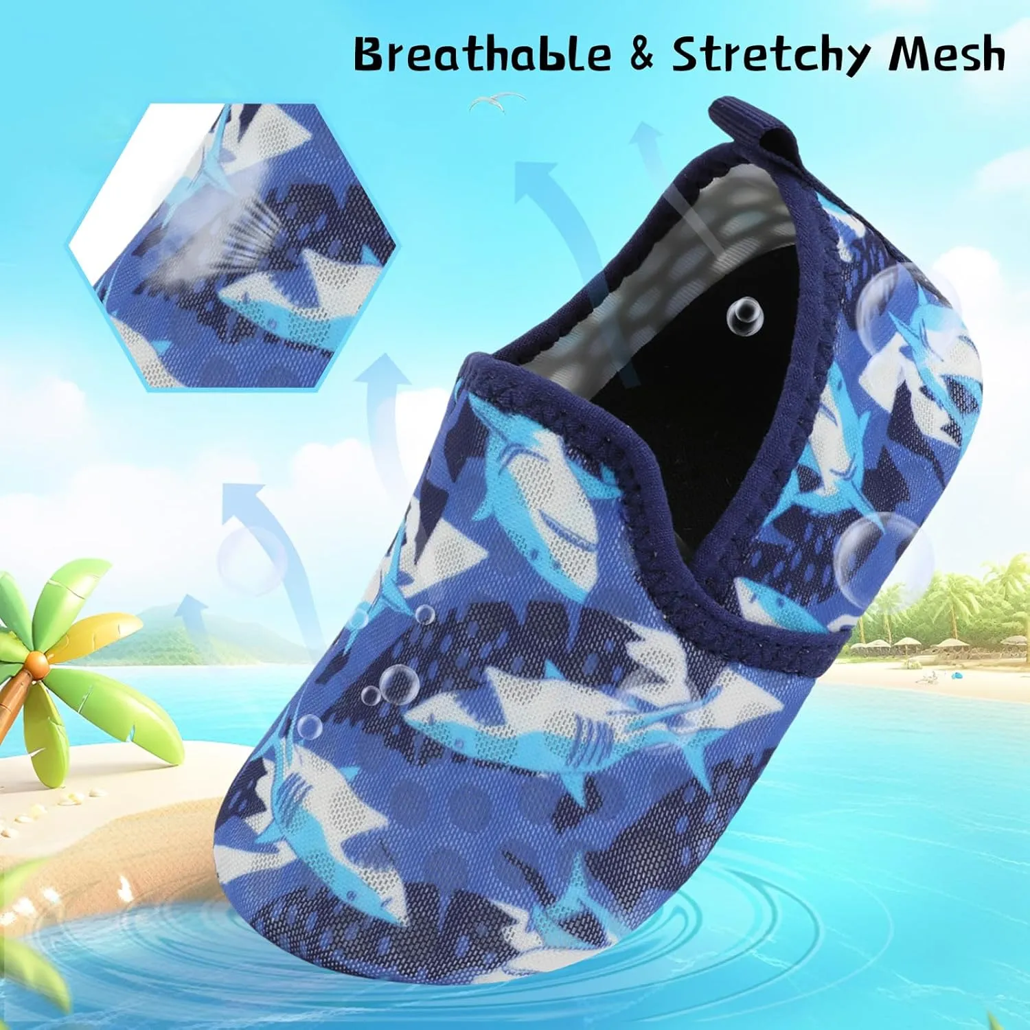 Centipede Demon Toddler Water Shoes for Girls Boys Kids Baby Beach Swim Aqua Socks Quick Dry Summer Sandals for Pool Outdoor Sports Barefoot Sock Shoe Rubber Soles Slippers