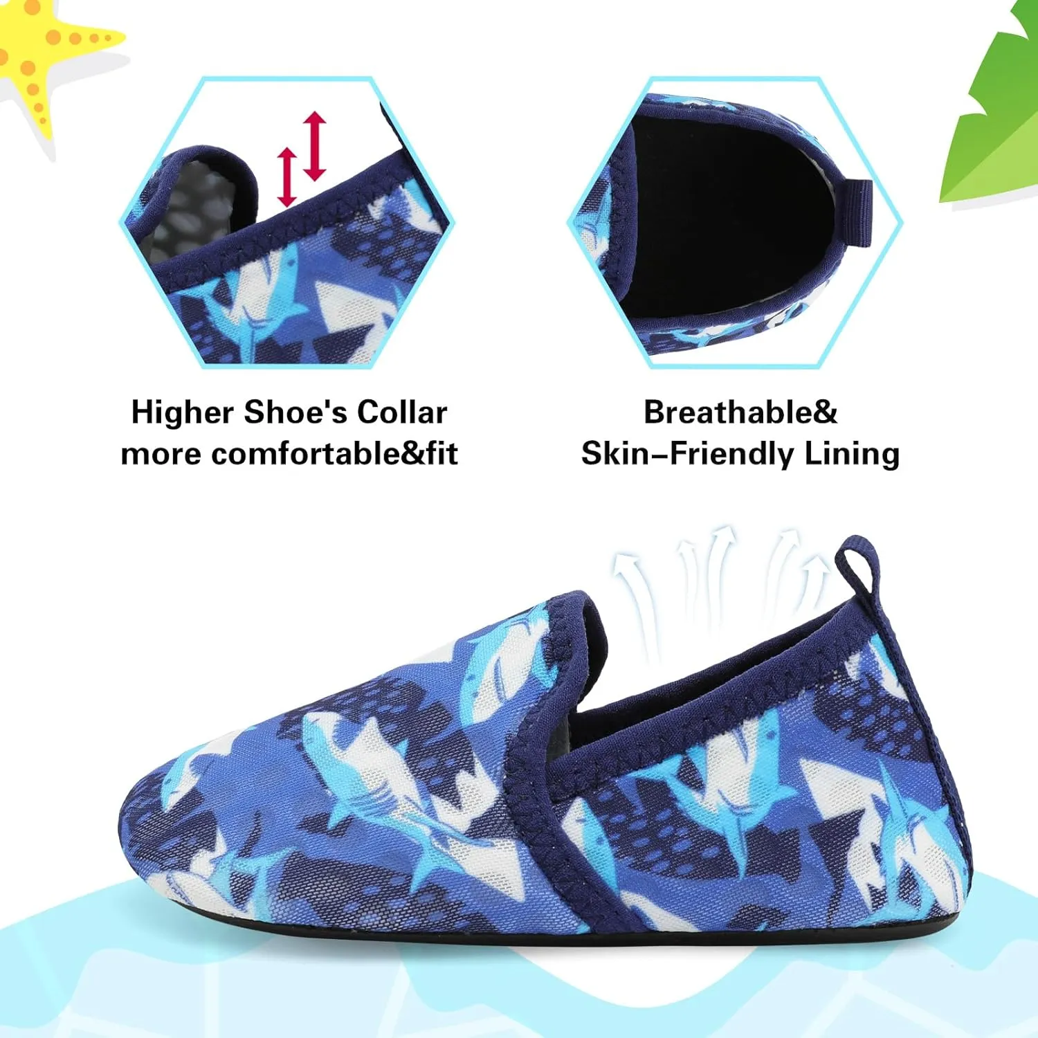 Centipede Demon Toddler Water Shoes for Girls Boys Kids Baby Beach Swim Aqua Socks Quick Dry Summer Sandals for Pool Outdoor Sports Barefoot Sock Shoe Rubber Soles Slippers