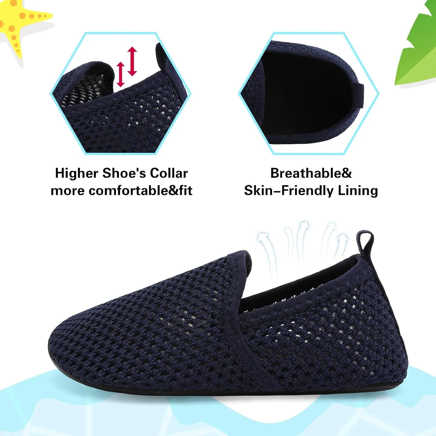 Centipede Demon Toddler Water Shoes for Girls Boys Kids Baby Beach Swim Aqua Socks Quick Dry Summer Sandals for Pool Outdoor Sports Barefoot Sock Shoe Rubber Soles Slippers