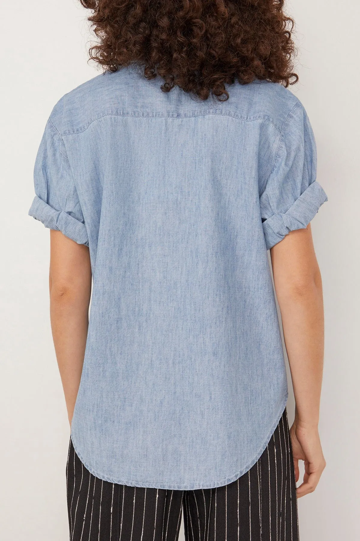 Channing Shirt in Dusty Blue