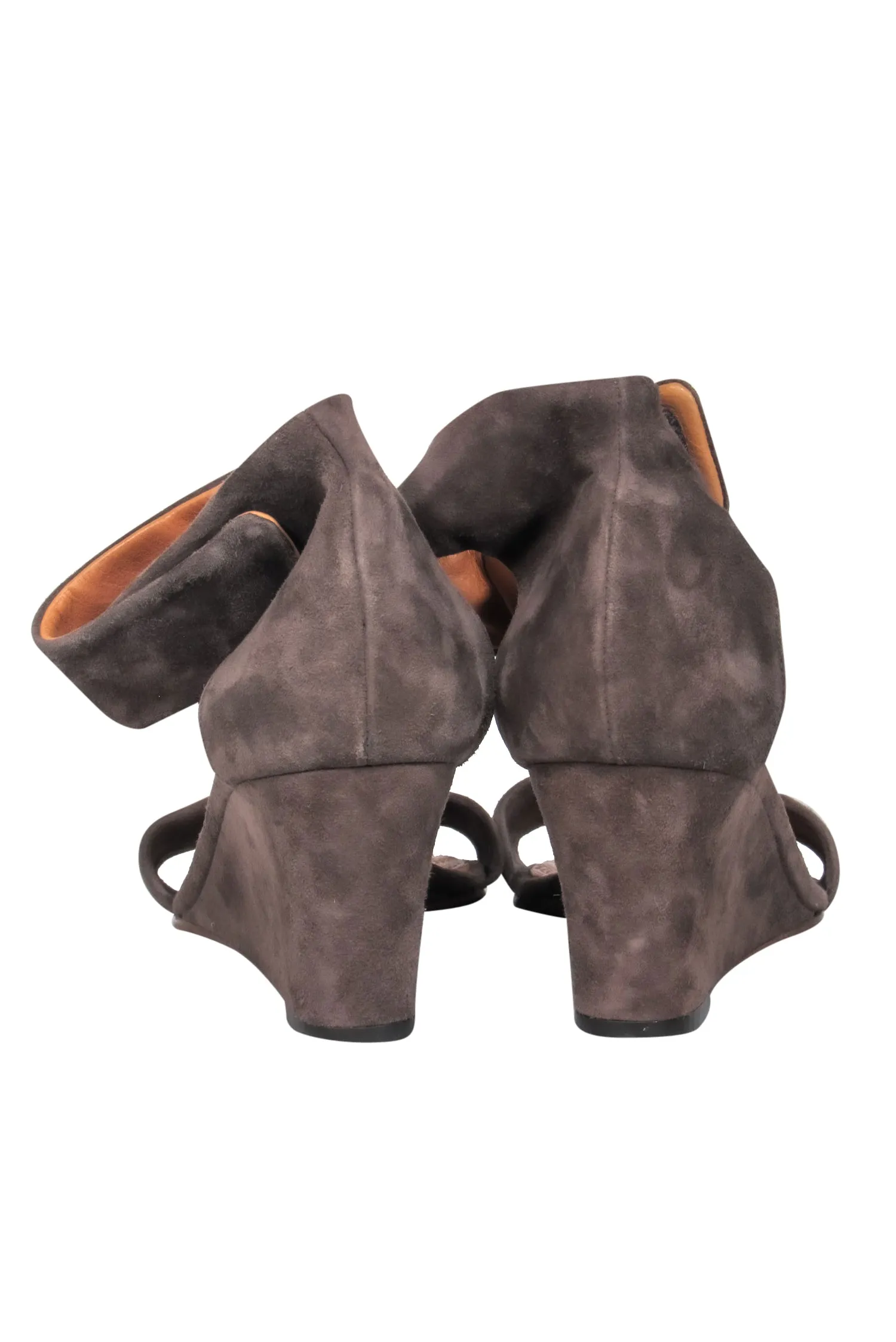 Chie Mihara - Olive Green Suede Anklestrap Wedges Sz 9
