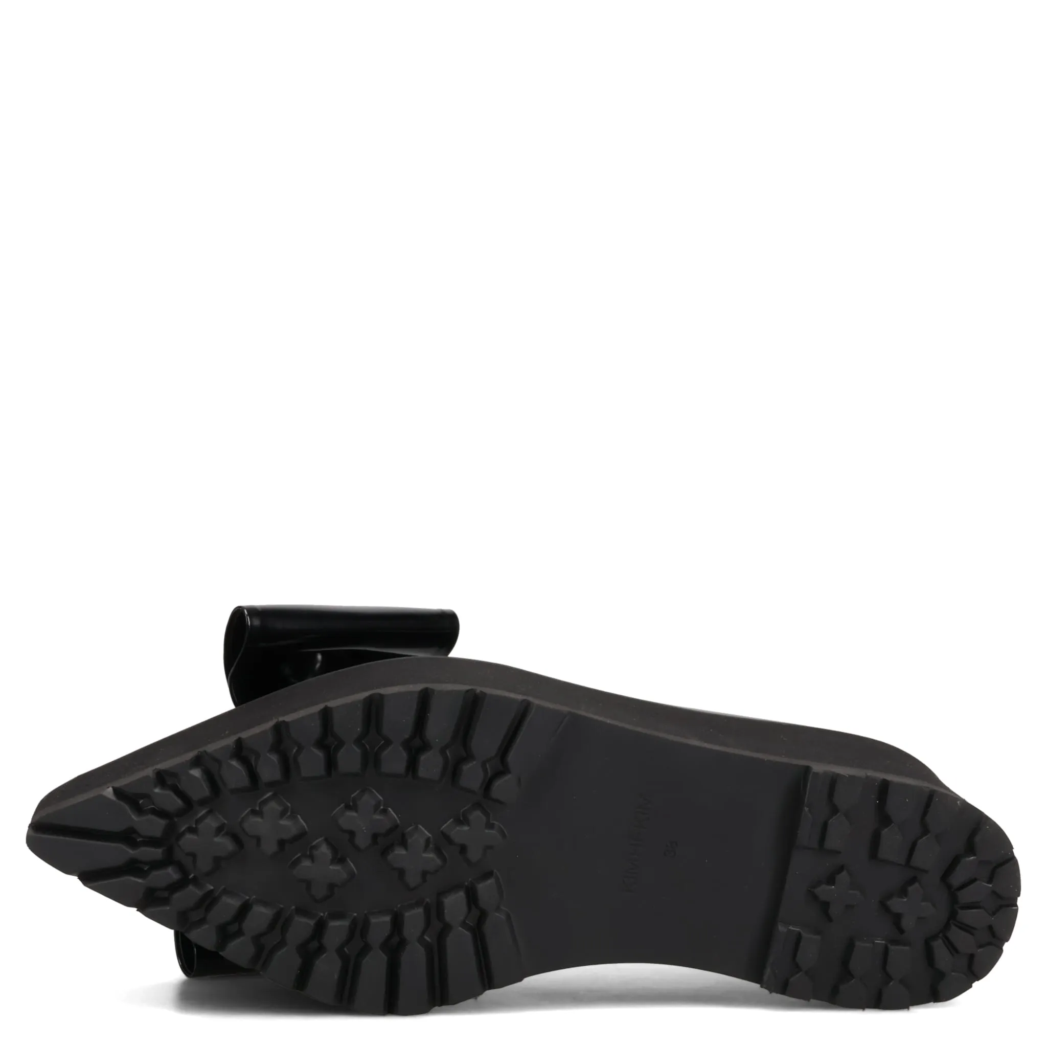 CHUNKY HEEL MOROE FLATS / BLACK