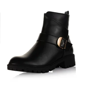 Chunky Sole Ankle Boots