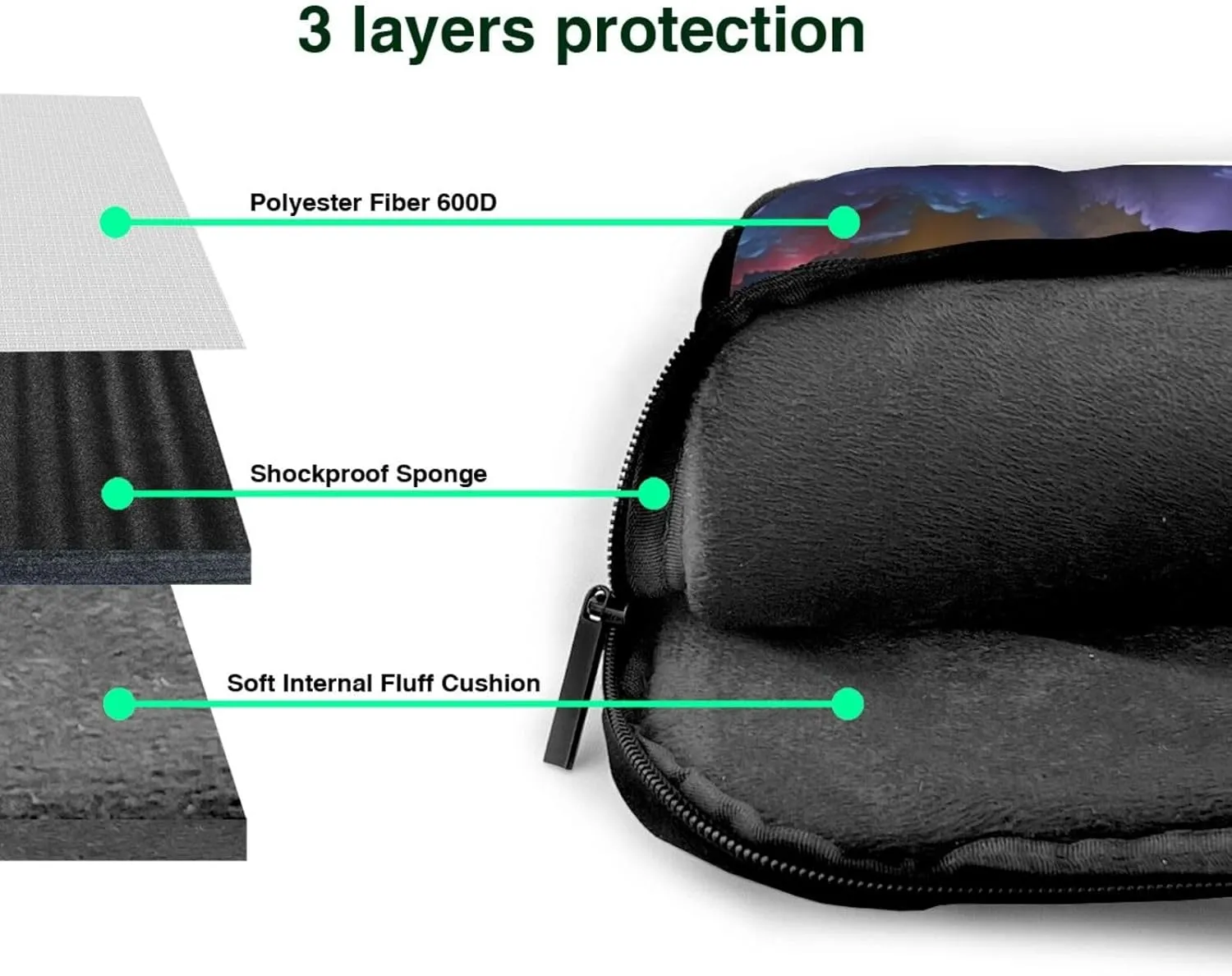 colorful cloud layer Print Laptop Shoulder Bag With Shoulder Strap Briefcase Slim Computer Bag For Women Men