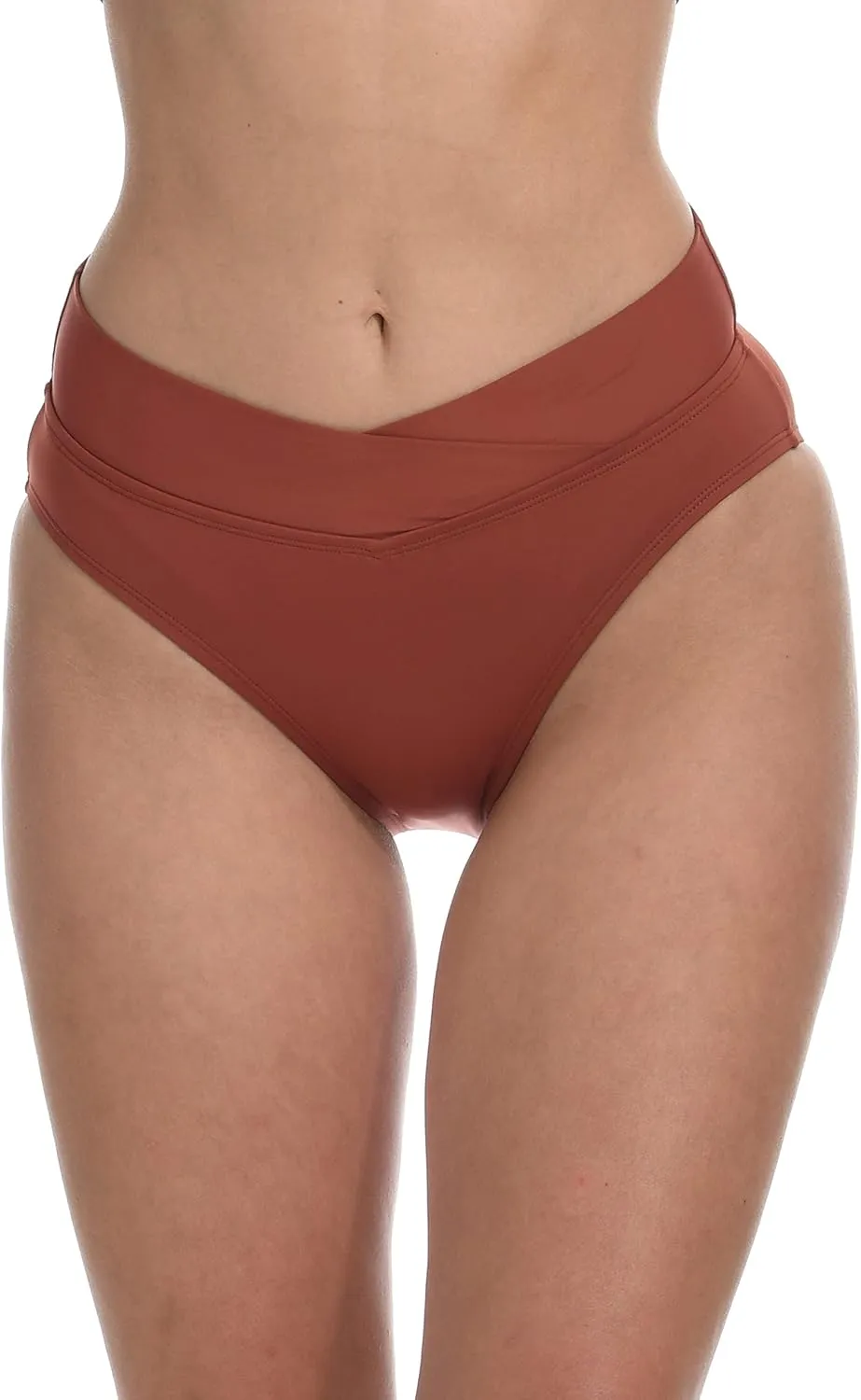 Cross Over High Waist Bikini Swimsuit Bottom