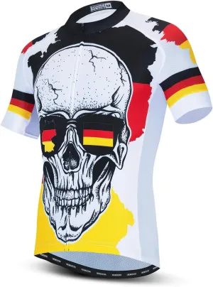 Cycling Jersey Mens Short Sleeve Full Zipper Bike Bicycle Top Shirts Breathable Clothing National Flag