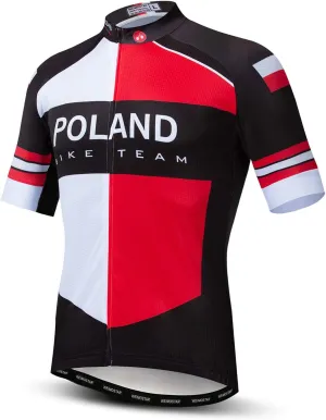 Cycling Jersey Mens Short Sleeve Full Zipper Bike Bicycle Top Shirts Breathable Clothing National Flag