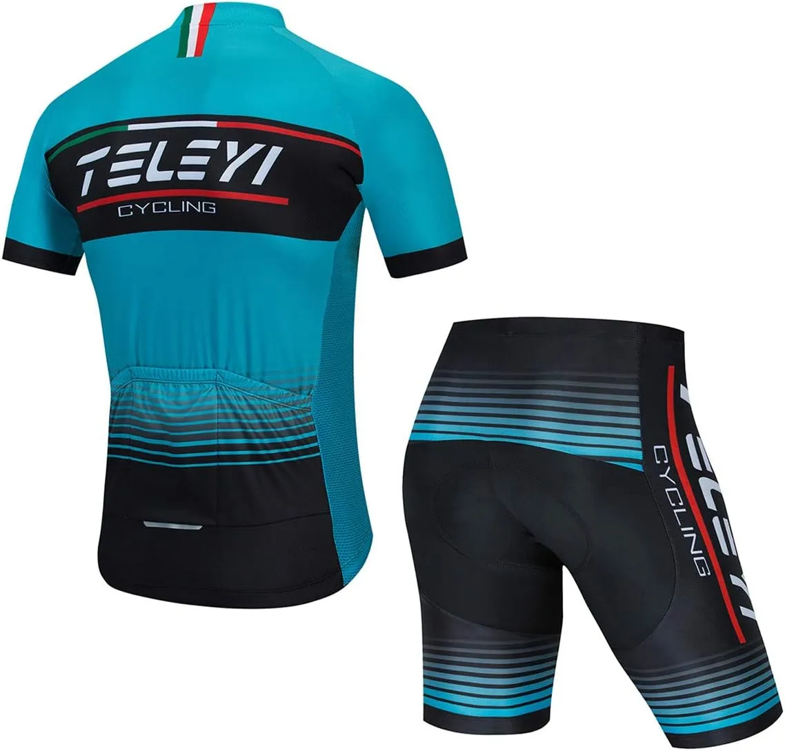 Cycling Jerseys Sets Short Sleeve Bike Clothing Suits Bicycle top Men MTB Jersey Breathable Summer