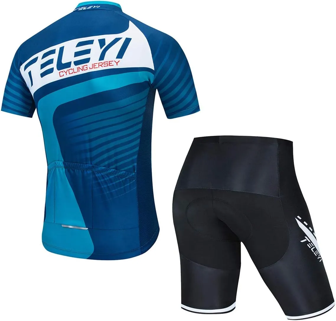 Cycling Jerseys Sets Short Sleeve Bike Clothing Suits Bicycle top Men MTB Jersey Breathable Summer