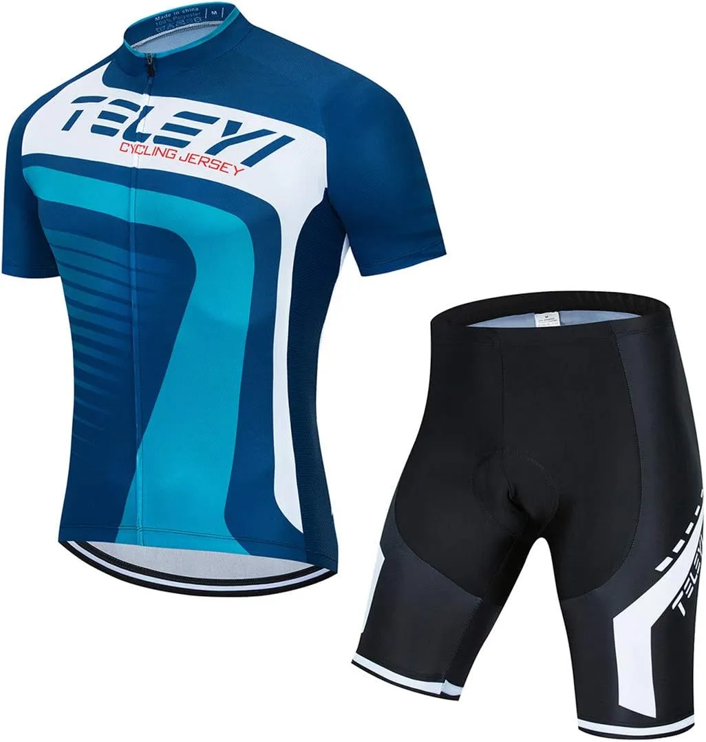 Cycling Jerseys Sets Short Sleeve Bike Clothing Suits Bicycle top Men MTB Jersey Breathable Summer