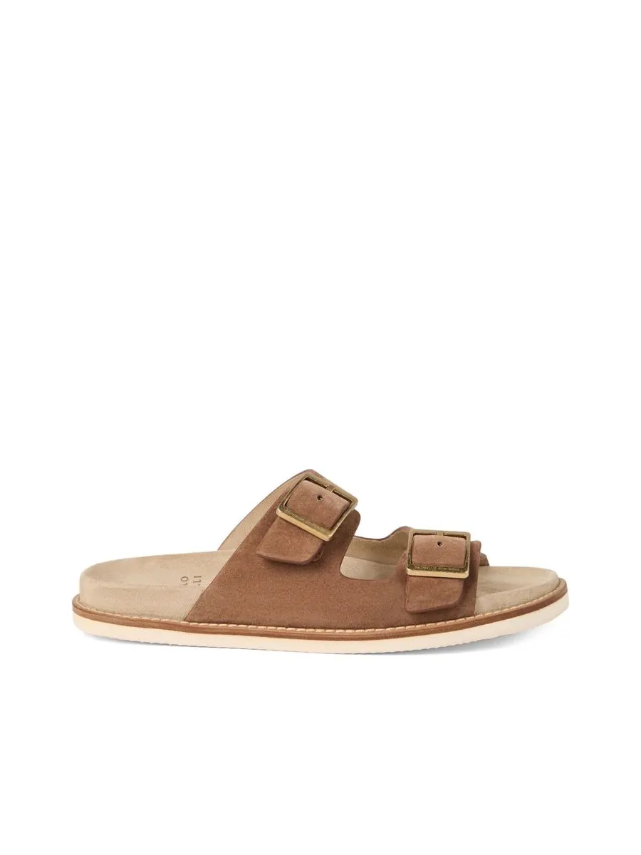 Double Buckle Slipon Sandals