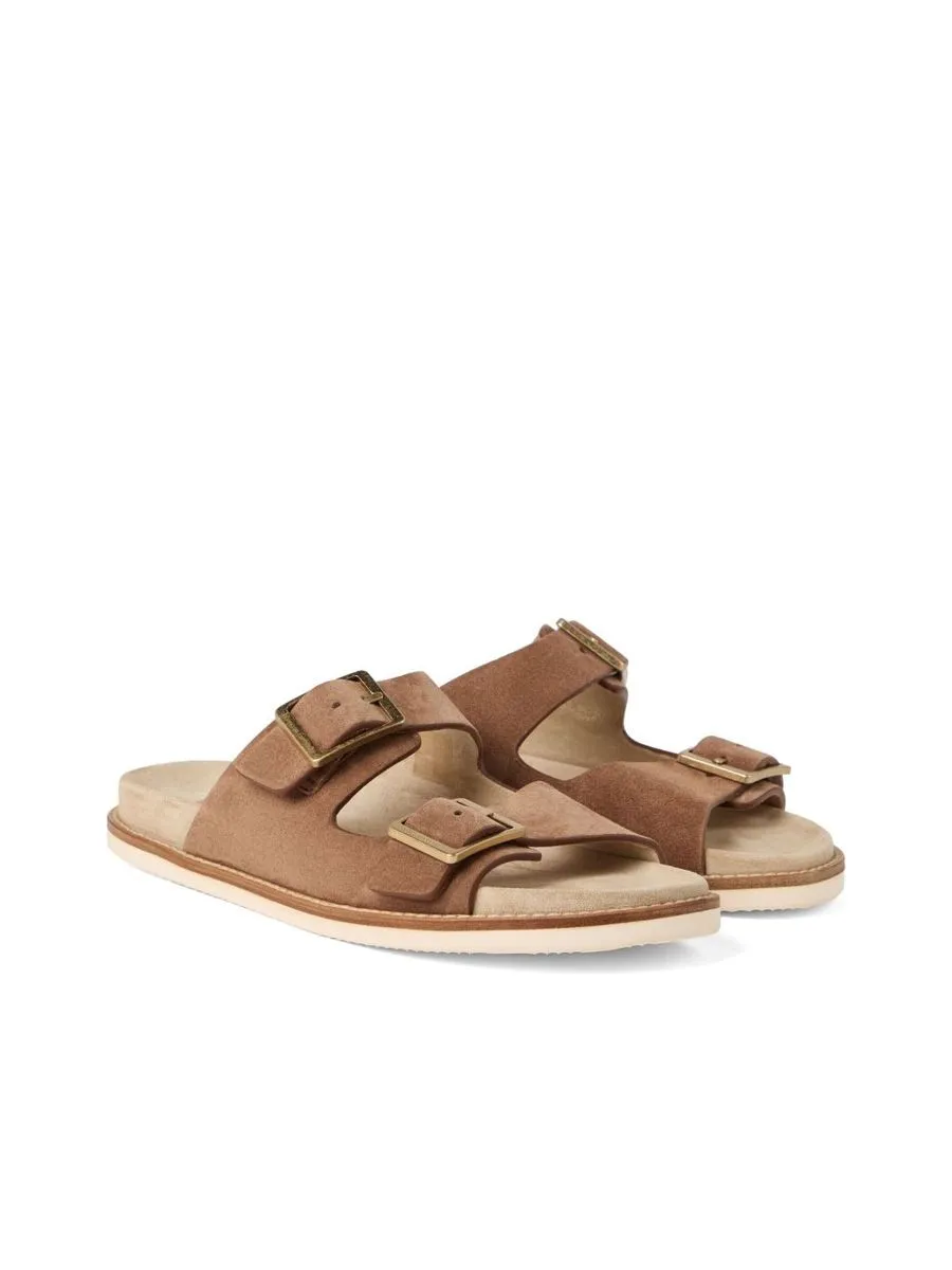 Double Buckle Slipon Sandals