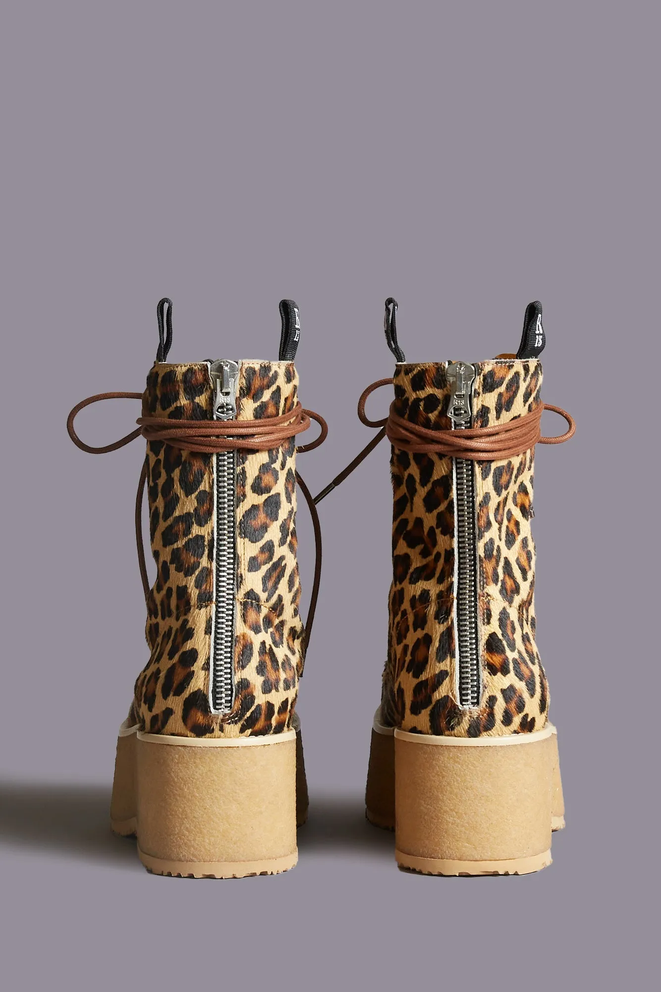 DOUBLE STACK BOOT - LEOPARD