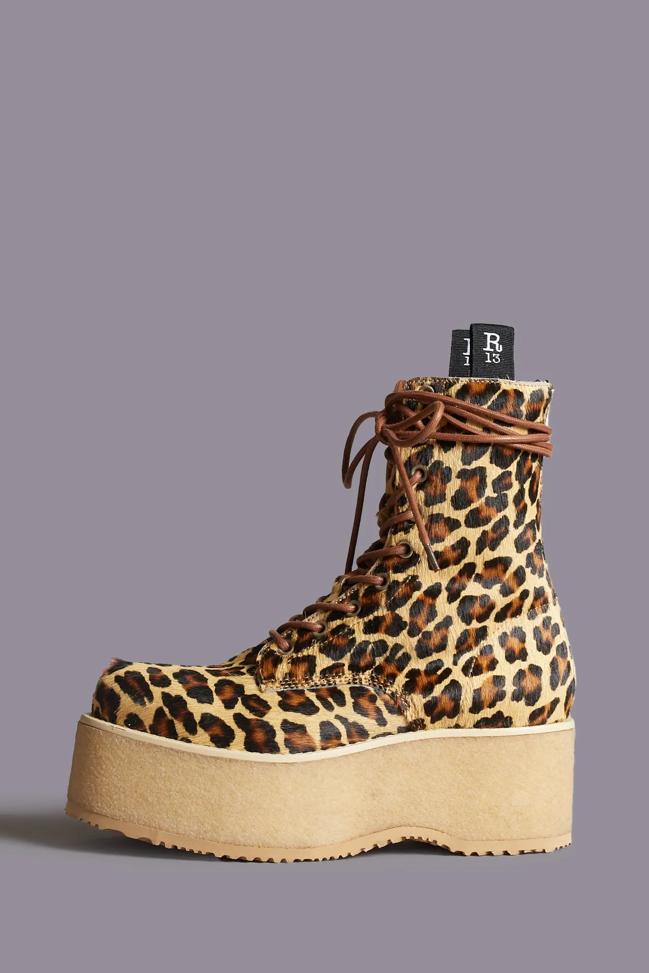 DOUBLE STACK BOOT - LEOPARD