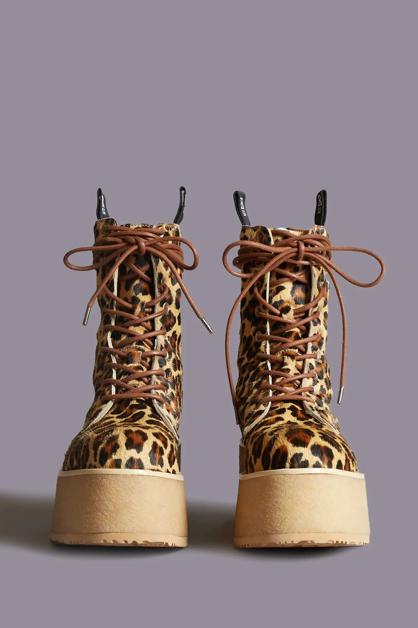 DOUBLE STACK BOOT - LEOPARD
