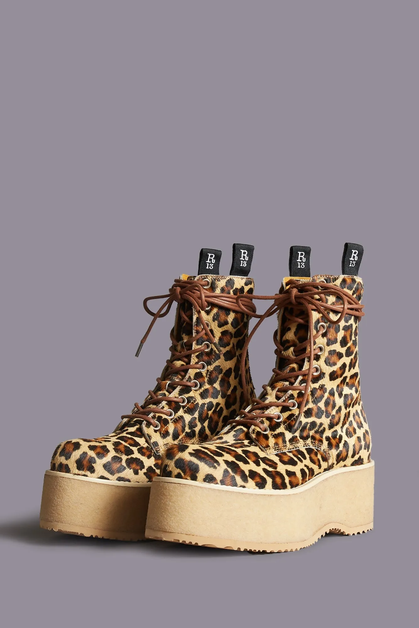 DOUBLE STACK BOOT - LEOPARD