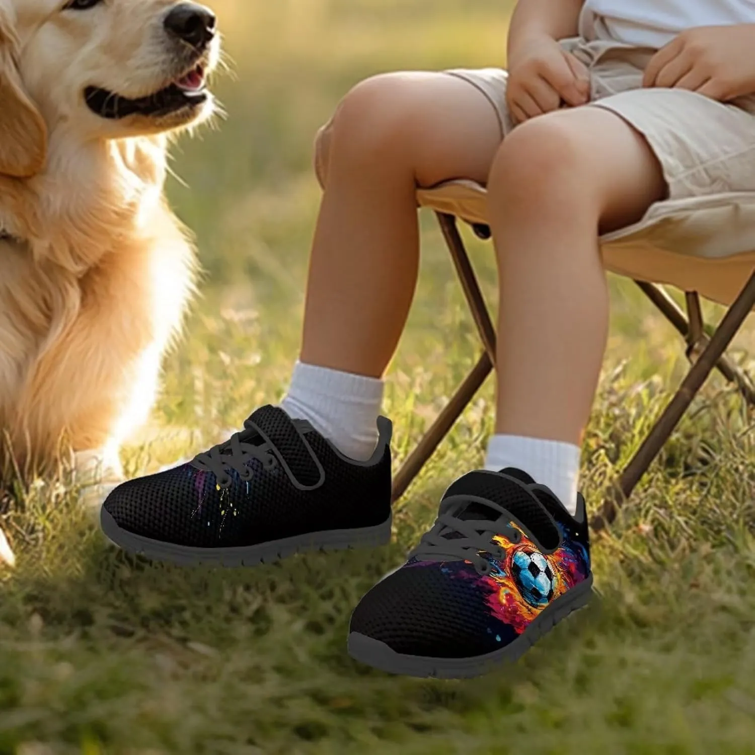 Elastic Boys Running Shoes Slip On Sneakers for Indoor Outdoor