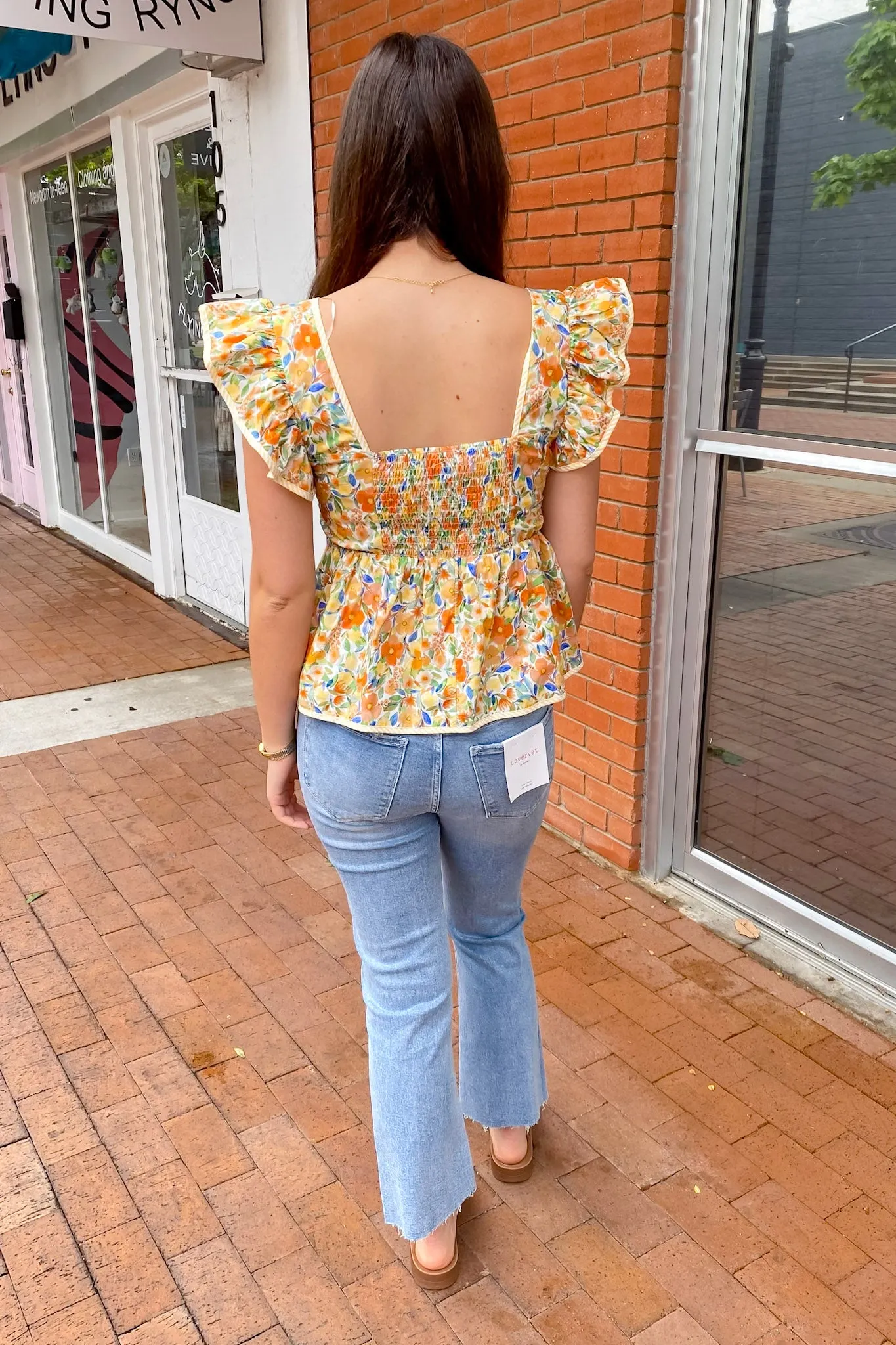Enjoy the Moments Floral Print Yellow Top
