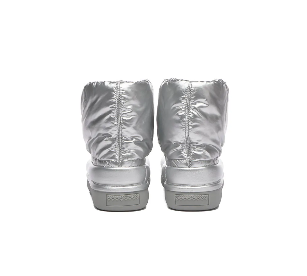 EVERAU® UGG Women Sheepskin Wool Waterproof Adjustable Drawstring Ankle Boots Delabra