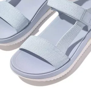 FitFlop Surff Two-Tone Webbing/Leather Back-Strap Sandals - Skywash Blue