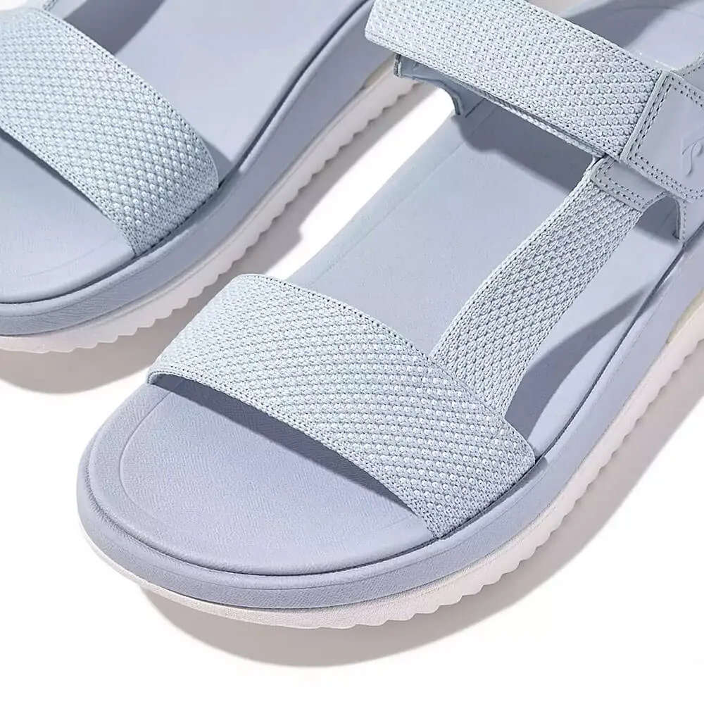 FitFlop Surff Two-Tone Webbing/Leather Back-Strap Sandals - Skywash Blue