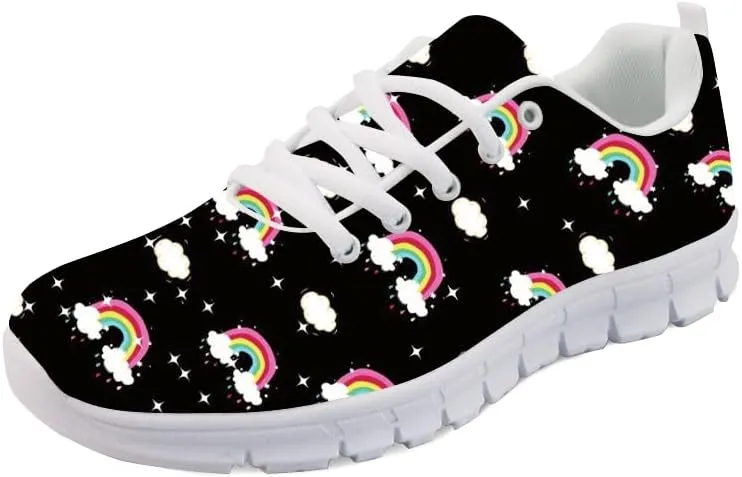 Forchrinse Pink Llama Alpaca Women's Walking Shoes Comfort Non Slip Running Shoes Lightweight Athletic Sport Shoes