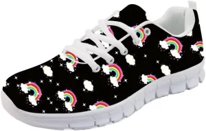 Forchrinse Pink Llama Alpaca Women's Walking Shoes Comfort Non Slip Running Shoes Lightweight Athletic Sport Shoes