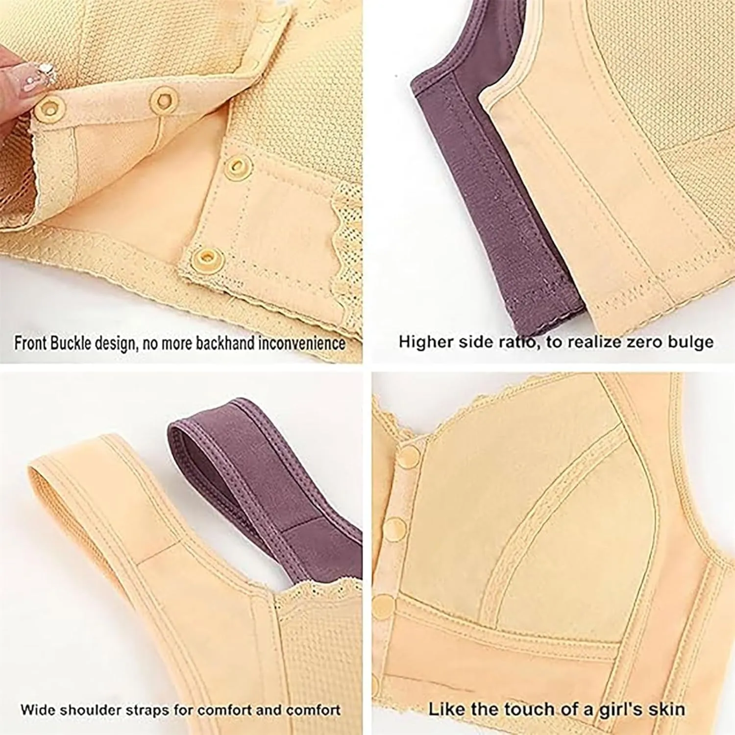 Front Closure Breathable Bra for Seniors