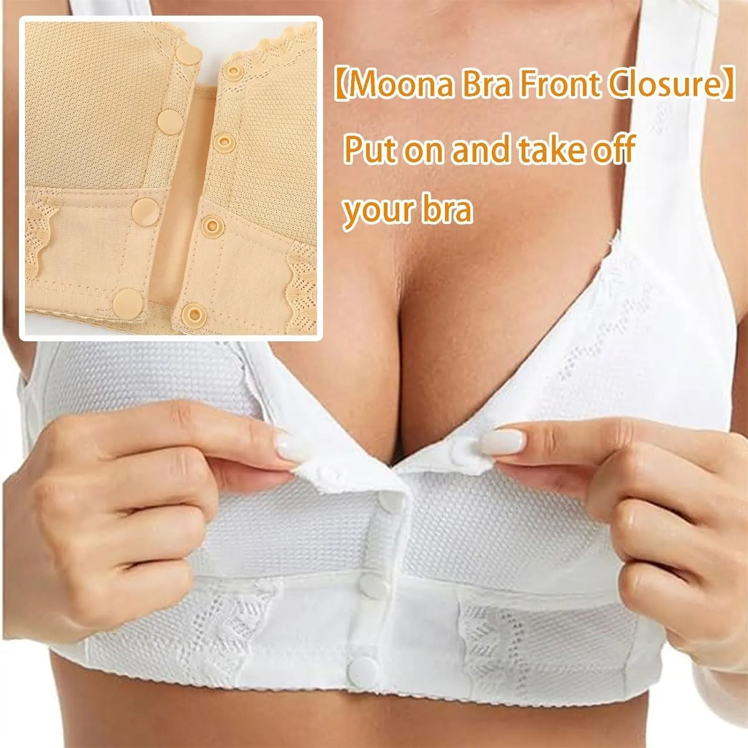 Front Closure Breathable Bra for Seniors