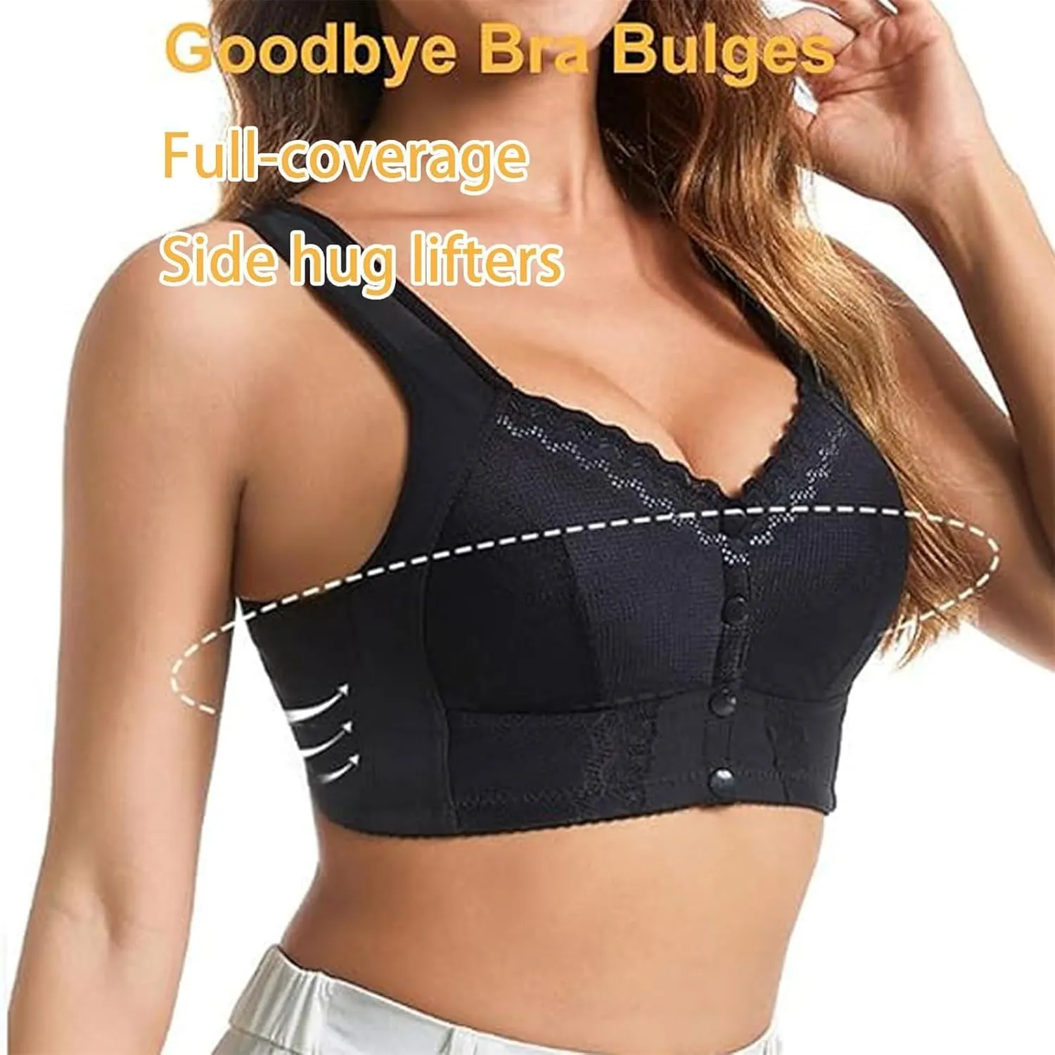 Front Closure Breathable Bra for Seniors