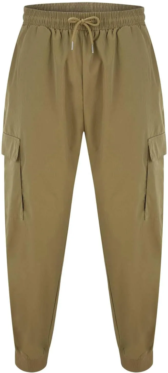 GIERIDUC Men's Paisley Pants Cargo Jogger Men's Tall Size Athletic Pants Mens Polyester Cargo Pants Relaxed Fit Cord Trouser