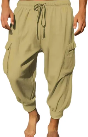 GIERIDUC Men's Paisley Pants Cargo Jogger Men's Tall Size Athletic Pants Mens Polyester Cargo Pants Relaxed Fit Cord Trouser