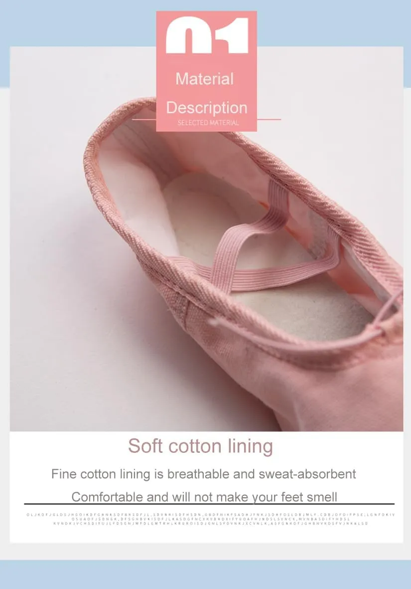 Girls' Ballet Shoes, Adult Dance Shoes, Suitable for (Ballet/Body/Yoga/Belly/Folk Dance)