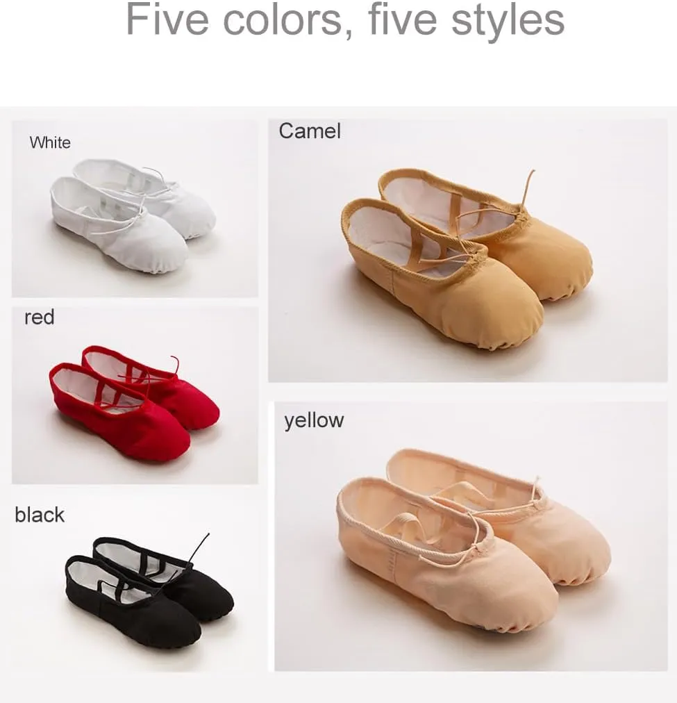 Girls' Ballet Shoes, Adult Dance Shoes, Suitable for (Ballet/Body/Yoga/Belly/Folk Dance)