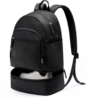 Gym Backpack for Women Small Gym bag with Expandable Shoe Compartment Waterproof Travel Backpack 26L