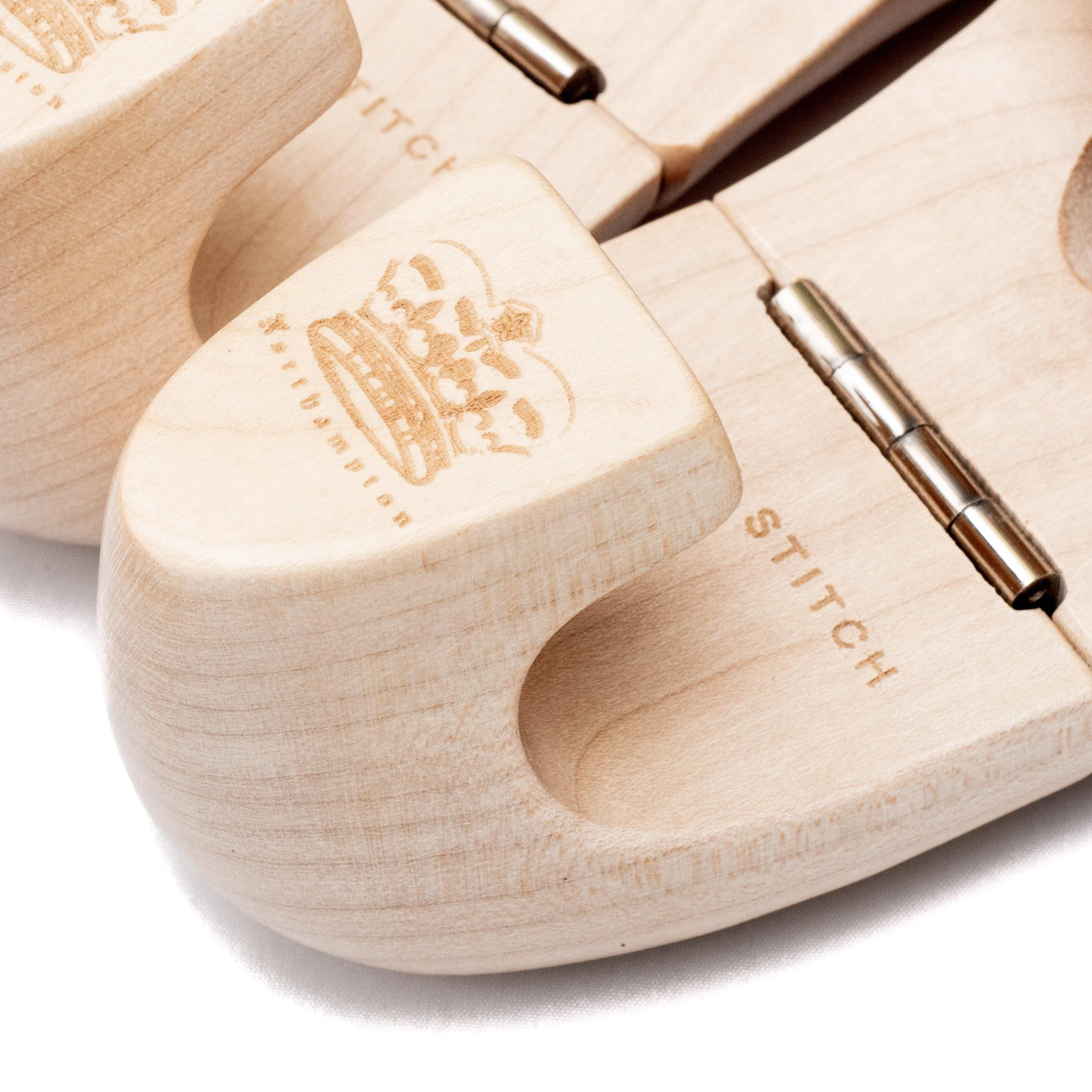 Hand Stitch Sneaker Shoe Trees - Natural Maple Wood