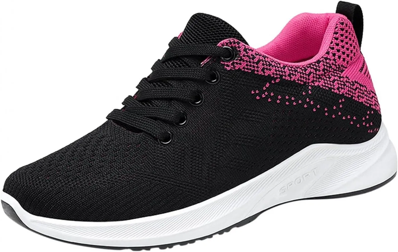 Hbeylia Women Workout Running Shoes Lace Up Lightweight Mesh Tennis Walking Gym Shoes Comfortable Breathable Memory Foam Fashion Summer Autumn Nonslip Athletic Sport Sneakers