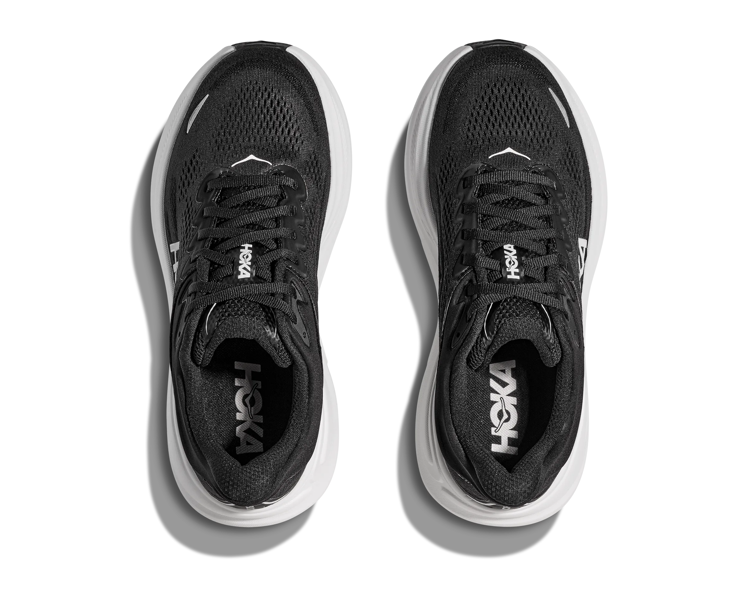Hoka Bondi 9 Black White Wide Men's