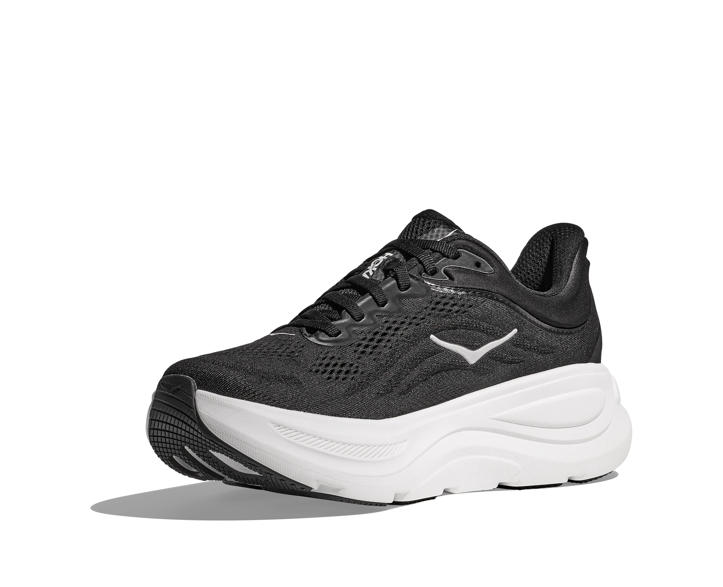 Hoka Bondi 9 Black White Wide Men's