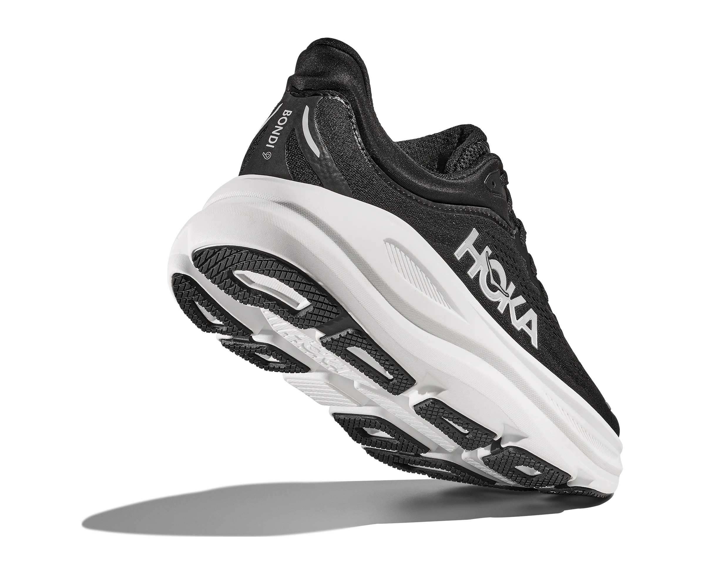 Hoka Bondi 9 Black White Wide Men's