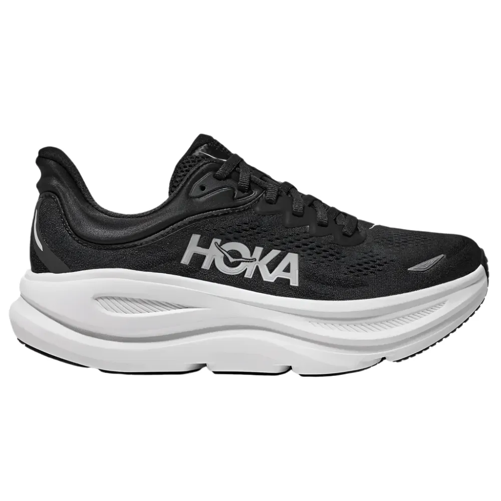 Hoka Women's Bondi 9 Black / White Extra Wide