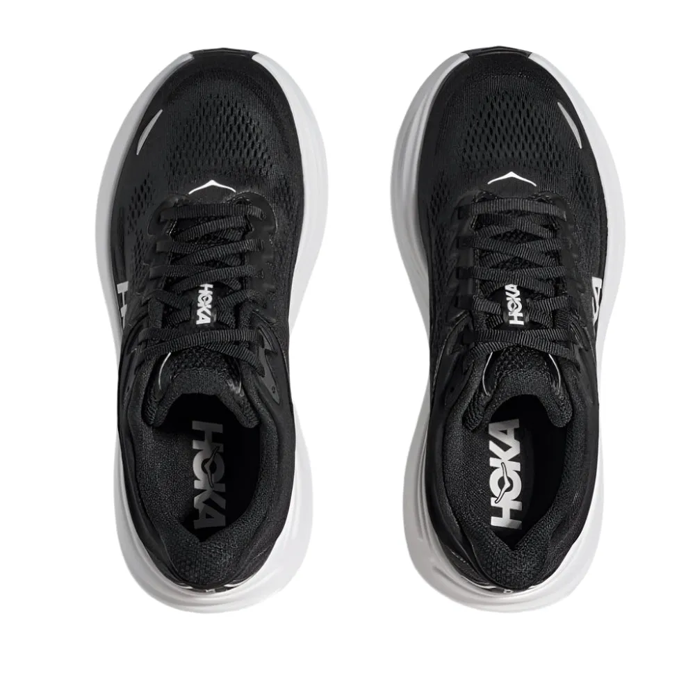 Hoka Women's Bondi 9 Black / White Extra Wide
