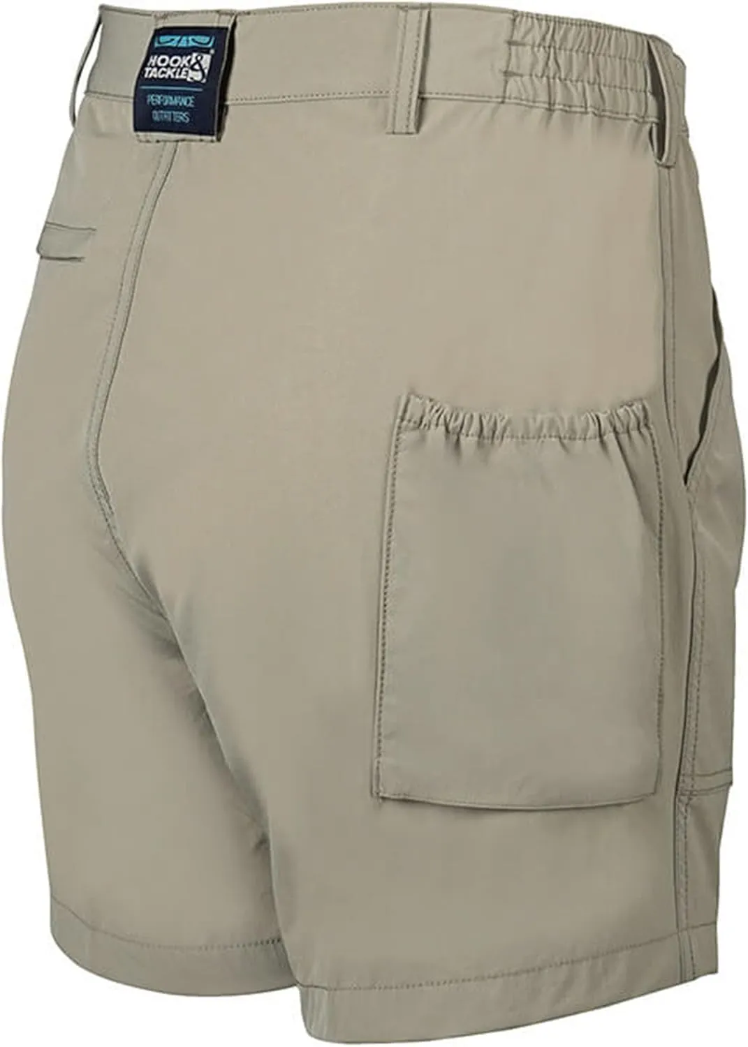 Hook & Tackle Mens Beer Can Island Stretch | Hybrid | 4-Way Stretch | Performance Fishing Short