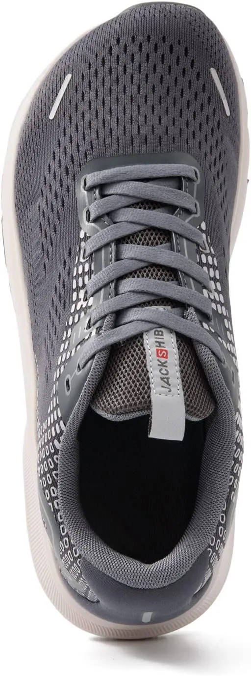 JACKSHIBO Wide Toe Box Shoes Women Arch Support Wide Sneakers for Running Walking Athletic Tennis Orthopedic Plantar Fasciitis Workout with Thick Cushion Zero Drop Sole Width Shoes