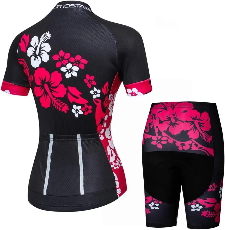 JPOJPO Women's Cycling Jersey Short Sleeve Jacket Cycling Shirt Quick Dry Breathable Mountain Clothing Bike Top