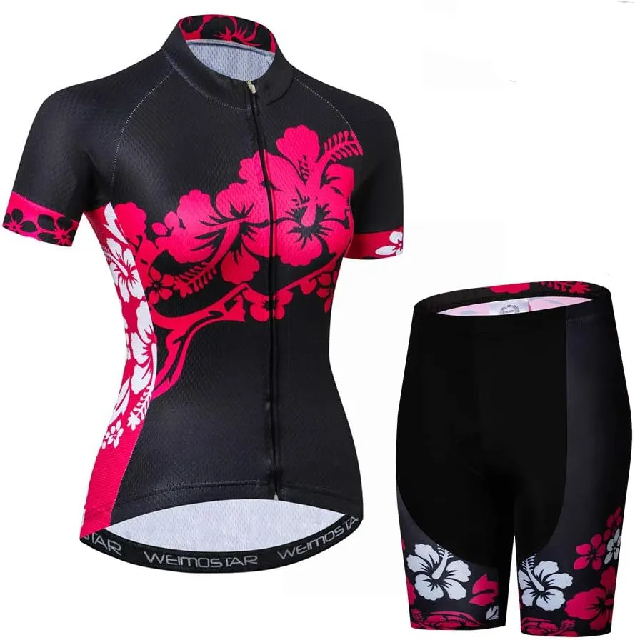 JPOJPO Women's Cycling Jersey Short Sleeve Jacket Cycling Shirt Quick Dry Breathable Mountain Clothing Bike Top
